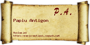 Papiu Antigon névjegykártya